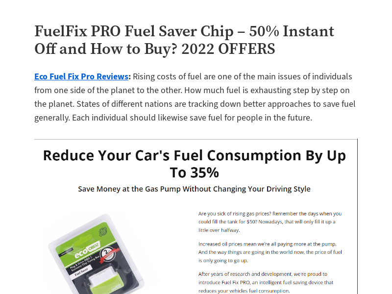 FuelFix PRO Fuel Saver Chip – 50% Instant Off and How to Buy? 2022 OFFERS – GRID