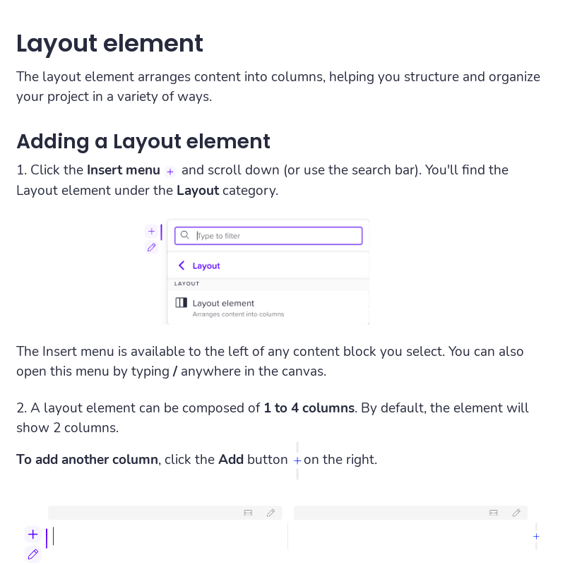 Layout element – Calculator Studio