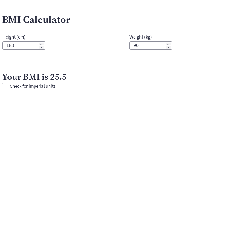 BMI Calculator – Calculator Studio