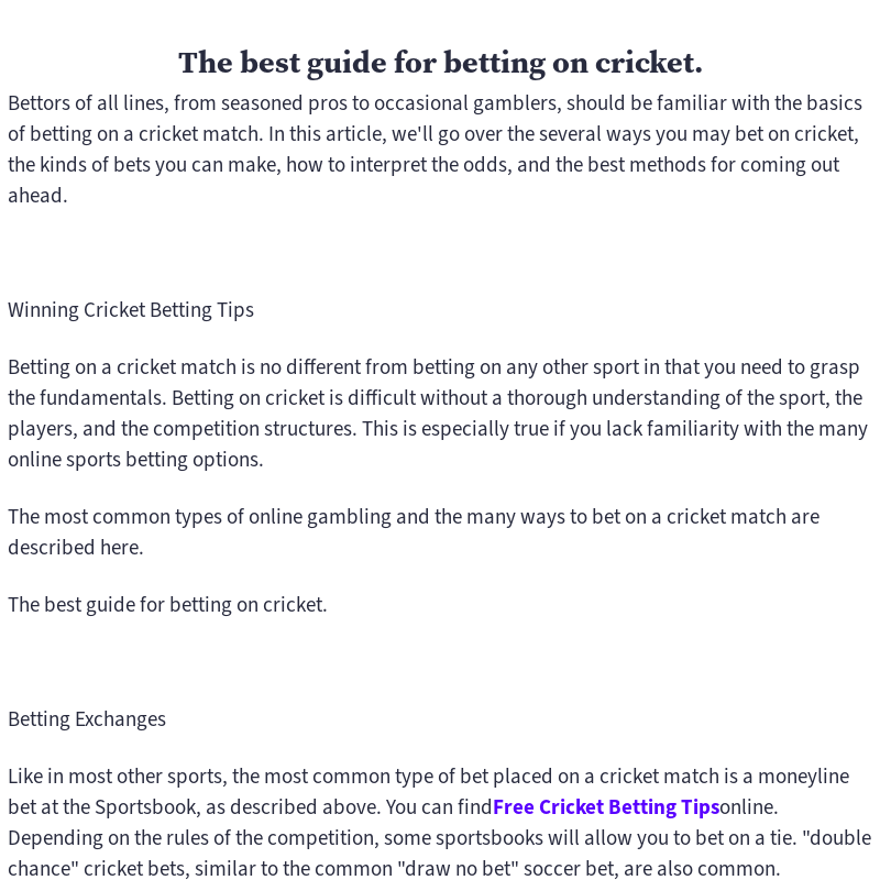 Best Online Cricket Betting Sites With the Most Competitive Odds