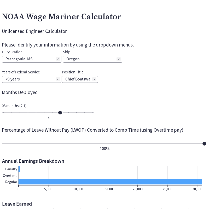 NOAA Wage Mariner Calculator GRID